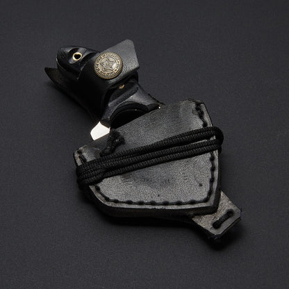 Handmade Stainless Steel Full Tang Skinning Knife With Leather Sheath – Micarta Handle