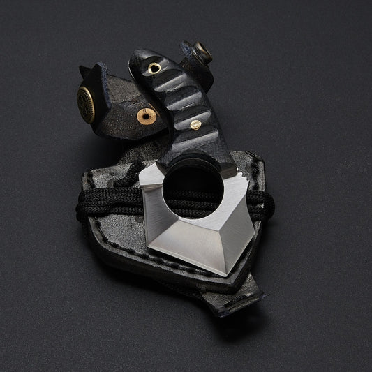 Handmade Stainless Steel Full Tang Skinning Knife With Leather Sheath – Micarta Handle