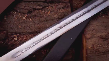 Narsil Sword Replica with Wall Mount & Scabbard – Lord of the Rings Display