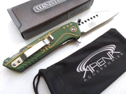 Legend of Zelda Spring Assist Pocket Knife Wharncliffe Tanto Green Blue - propswords