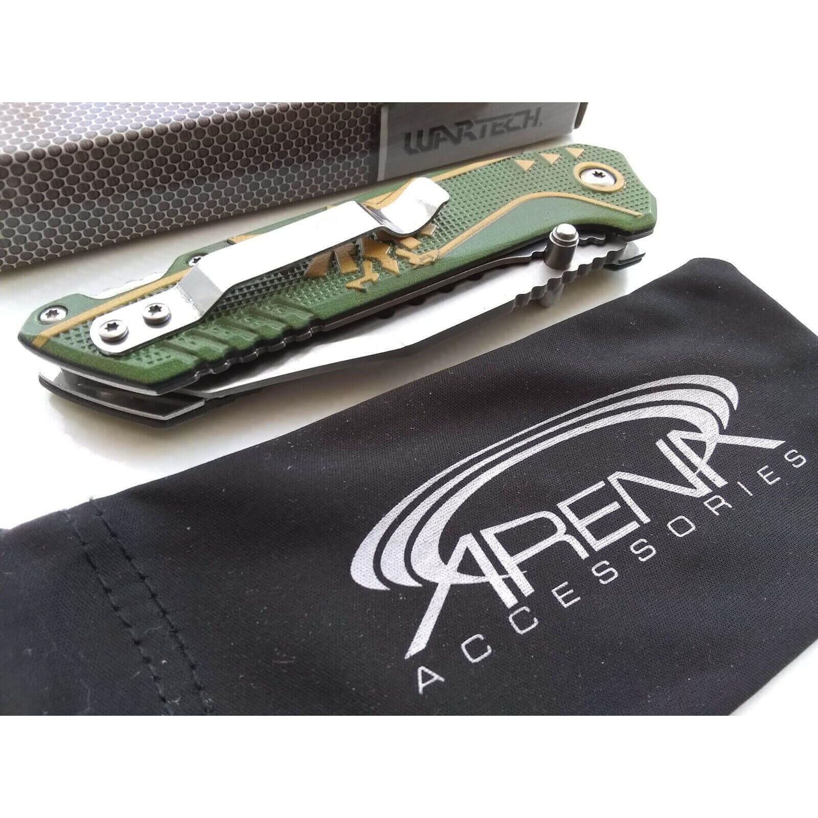 Legend of Zelda Spring Assist Pocket Knife Wharncliffe Tanto Green Blue - propswords