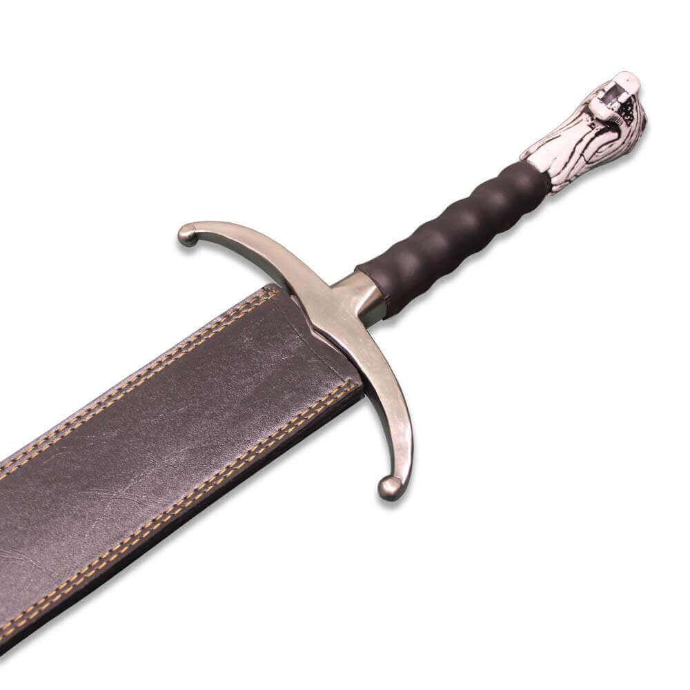 Longclaw Sword of Jon Snow Damascus With Leather Sheath - propswords