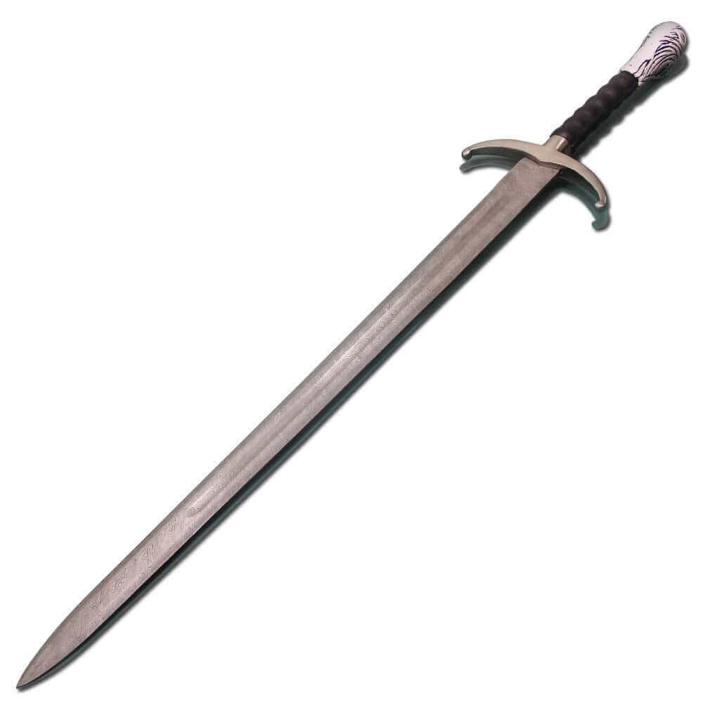 Longclaw Sword of Jon Snow Damascus With Leather Sheath - propswords