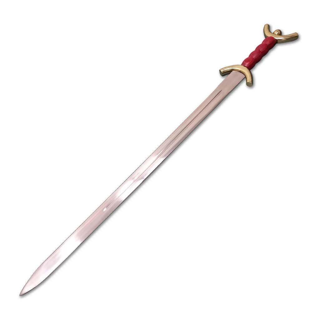 Boudica Celtic war sword collectible replica of the Irish Gaelic queen with red brass blade, ornate hilt, perfect for display, cosplay, and Celtic weapon collectors
