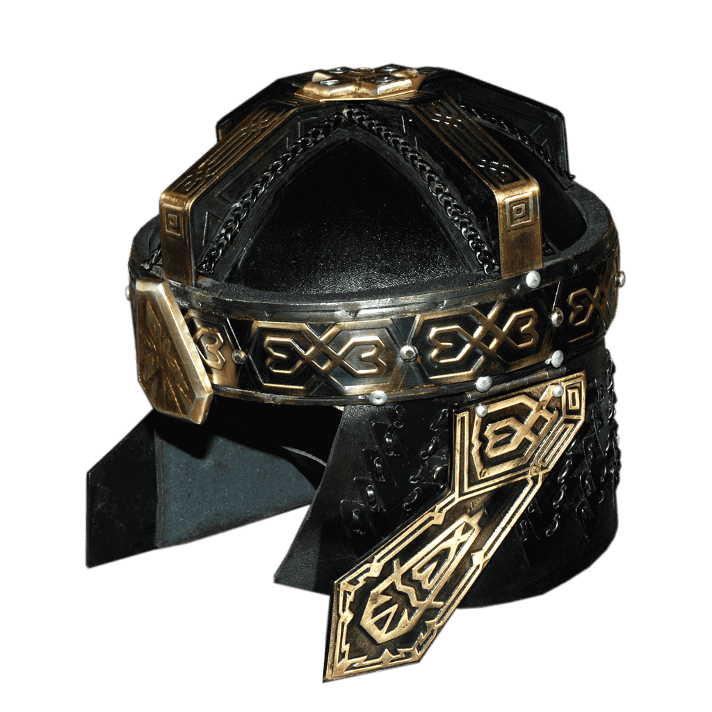 Gimli helmet collectible replica from Lord of the Rings with detailed dwarf-inspired design, perfect for display, cosplay, and fantasy collectors