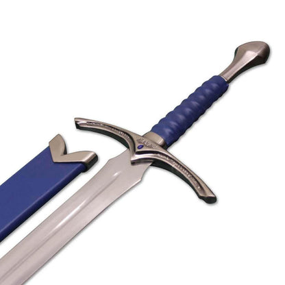 Glamdring – Foe Hammer and Beater sword of Gandalf blue edition collectible replica from Lord of the Rings with detailed blades and hilts
