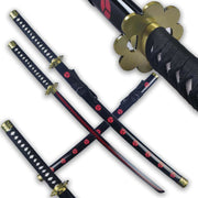 Adust Carbon Steel Roronoa Zoro Sword, Anime Sword, 41 inch Overall, Japanese Ninja Katana Samurai Sword, Carbon Steel Sword