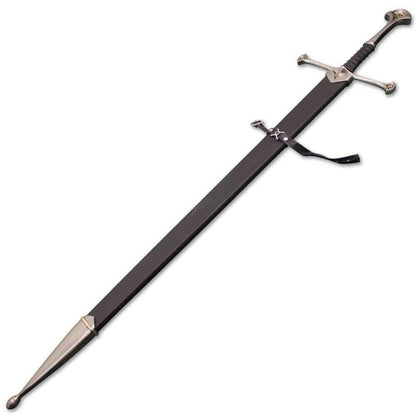 Narsil Sword Replica with Wall Mount & Scabbard – Lord of the Rings Display - propswords