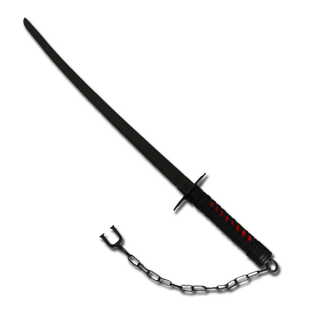 Black Tensa Zangetsu Sword of Ichigo Kurosaki Anime Sword With Scabbard - propswords