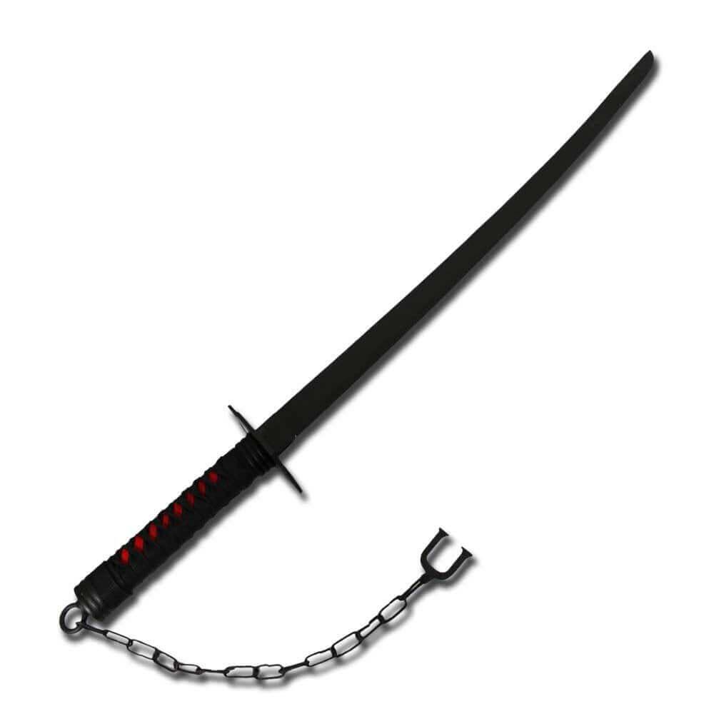 Black Tensa Zangetsu Sword of Ichigo Kurosaki Anime Sword With Scabbard - propswords