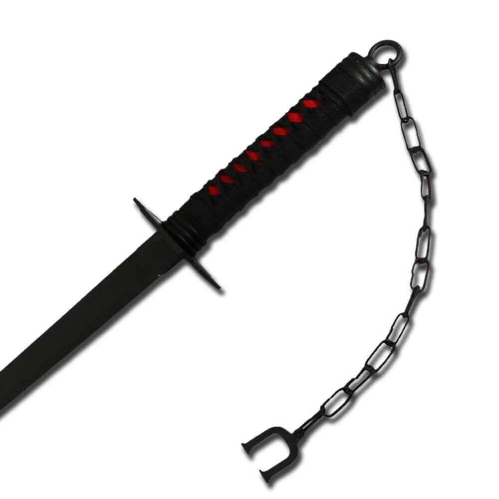 Black Tensa Zangetsu Sword of Ichigo Kurosaki Anime Sword With Scabbard - propswords