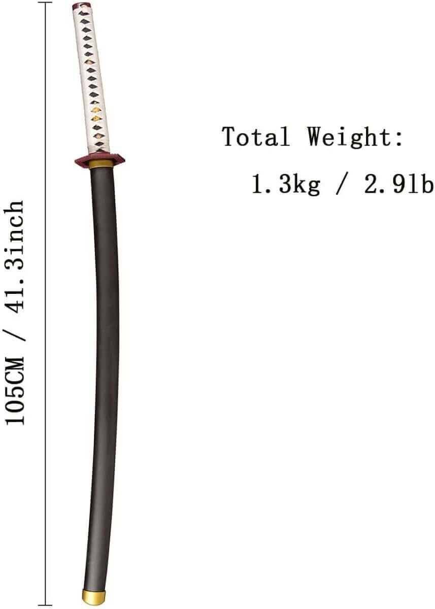 Giyuu Tomioka Water Hashira Nichirin Sword – Authentic 1:1 Demon Slayer Cosplay Katana - propswords