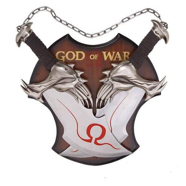 Authentic God of War Blades of Chaos Replica – Twin Kratos Swords with Gold Detailing - propswords