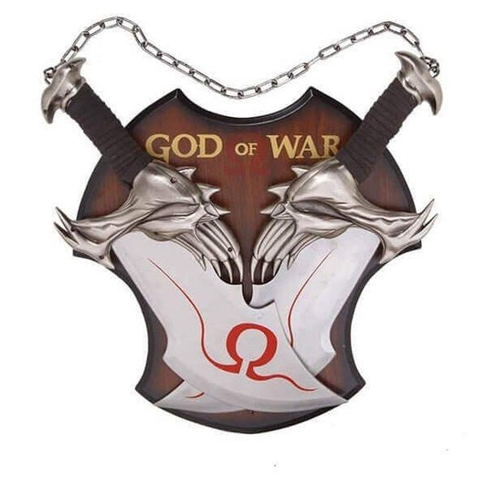 Authentic God of War Blades of Chaos Replica – Twin Kratos Swords with Gold Detailing - propswords