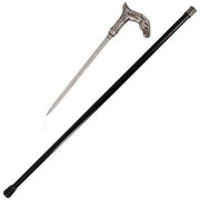 Horse Artisan Intricate Carved Gentleman's Cane Sword - propswords