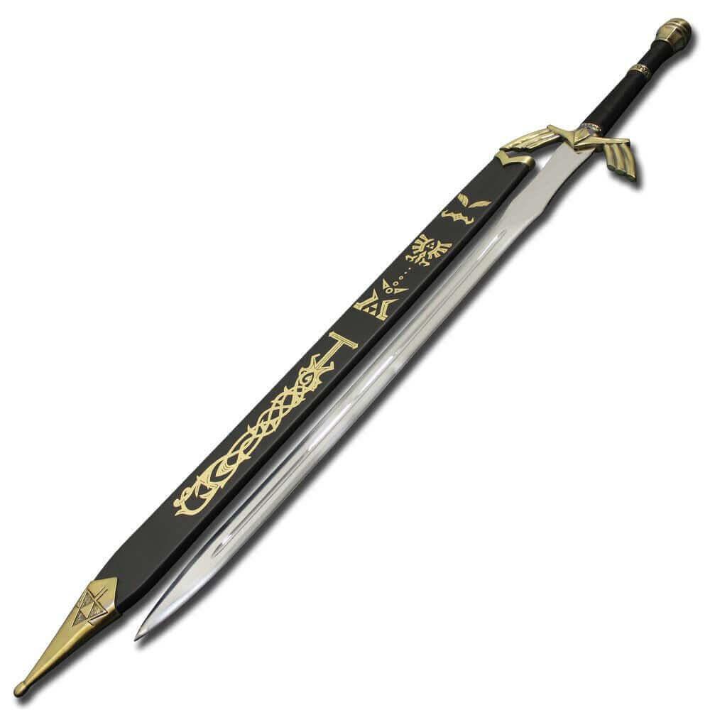 Dark Link Master Sword Replica – Battle-Ready with Leather Sheath - propswords