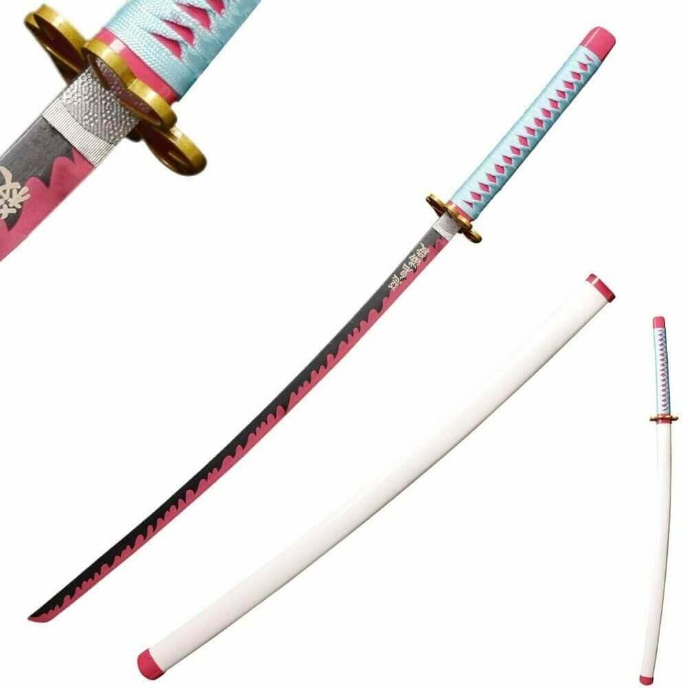 Hand-Forged Mitsuri Kanroji Love Hashira Katana – Authentic Demon Slayer Sword Replica - propswords