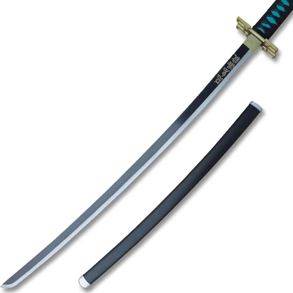 Destroyer of Demons' engraving on the white blade Muichiro Tokito's Sword, Kimetsu No Yaiba Sword Demon Slayer Sword, Nichirin Sword - propswords