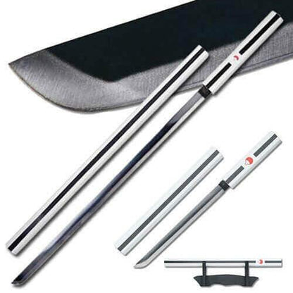 Naruto Sasuke Kusanagi Grass Cutter Steel Ninja Sword Katana Cosplay Straitblade - propswords
