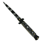 Stiletto Milano Bayonet Blade Black Tiger Stripe Splash - propswords
