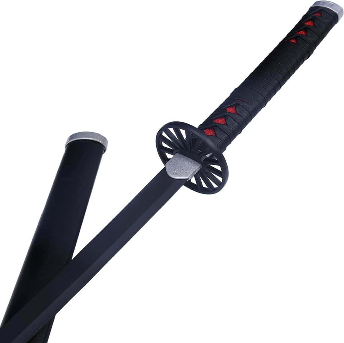TANJIRO KAMADO SWORD BLACK NICHIRIN BLADE DEMON SLAYER SWORD - propswords