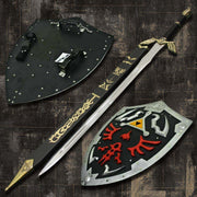 The Legend of Zelda Dark Link's Master Sword with Sheath High End Variant Pair Zelda hylian Shield Black Shield Dark Version